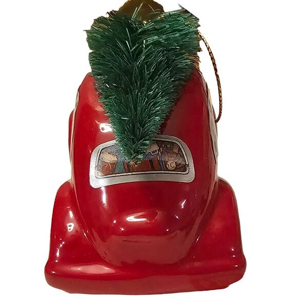 Vintage Giftco Santa’s Volkswagen w Tree Hanging Christmas Ornament (Gg203) - Picture 8 of 10